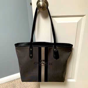 Coach tote bag in good condition, minus a few small corner wares.